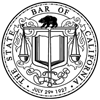 black and white bar of California logo